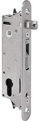 Locinox Rohrrahmenschloss Fiftylock mit Hakenriegel, PZ 92,DM 30 mm,Stulp rund,Edelstahl, silber