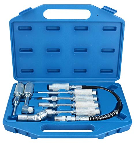 AB Tools-Toolzone Manueller Fettpresse-Adapter-Set, Schmierstoff-Zubehör-Schlauch-Set + Verlängerung, 7-teilig