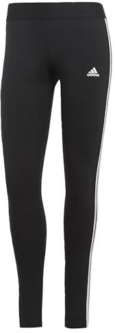 adidas Damen 3 Stripes Leggings, Black/White, XS Short