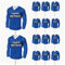 AK Giftshop Football Birthday Cupcakes Cake Food Decorations Picks Toppers - Shirts SCOTTISH TEAM COLOURS (pack of 14) (RANGERS COLOURS)