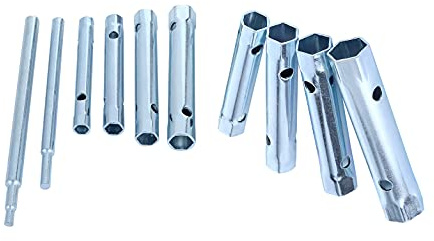 10Pcs Dual-Ended Wrench 6-22mm, Socket Plumber Back Nut Tap Spark Plug Spanner Set, Extended Spark Plug Wrench Set, Dual Purpose Hollow Hexagonal Threaded Sleeve Tool