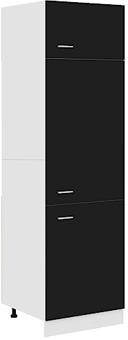 vidaXL - Armario para Nevera (60 x 57 x 207 cm), Color Negro