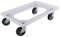 Karton EU Transportroller für Boxen 60 x 40 cm, Transparent Platform mit 4 Lenkrollen, ohne Bremse, 300 kg Tragfähigkeit, Kunststoff, Rollwagen