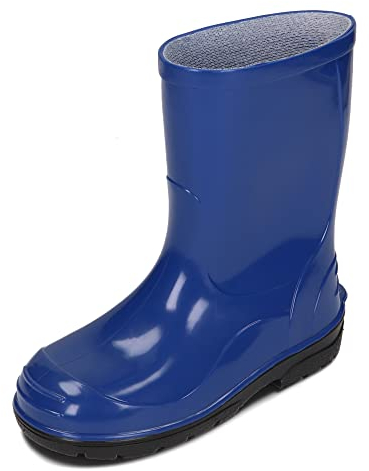 BeKiddy Bambini Stivali di Gomma da Pioggia Ragazze Ragazzi Rot Blau Grün Rosa 20-35 EU (Blu, 23)
