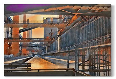 artboxONE Galerie-Print 60x40 cm Industrie hochwertiges Acrylglas auf Alu-Dibond Bild - Wandbild von Helmut Haider