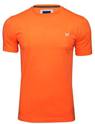 Crew Clothing Mens Crew Neck T-Shirt 'Classic Tee' - Short Sleeved (Orange) XXL