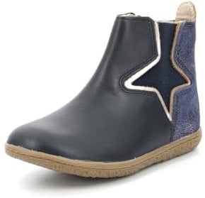 Kickers Vermillon, Boots Fille, Marine Metallise, 36