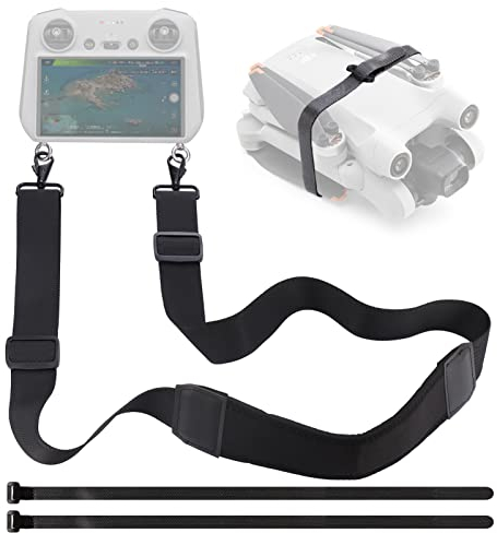 Hejo Mini 3 RC Controller Lanyard, Nylon einstellbarer geflochtener Halsriemen für DJI Mini 3 Pro RC Controller Zubehör, mit 2 Propeller Klinge Band