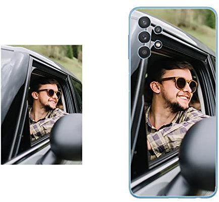 Kartoon Kase Funda Personalizada para Samsung A53 5G con Foto | Funda Transparente con Dibujo Texto Flexible | Carcasa para Samsung A53 5G