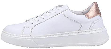 Hush Puppies Women's Camille Lace Cupsole Trainers, White, 3