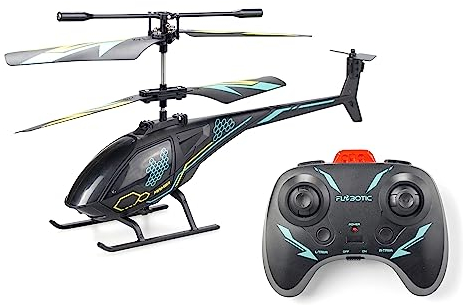 FLYBOTIC - Hélico Air Mamba - Helicóptero Control Remoto de 18 cm con Efectos de Luz para niños y adultos - 2 Canales de Control - Infrarrojos - Batería Recargable - Uso Interior - A partir de 10 años