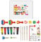Marabu KiDS Little Artist, Starter Box, Mal- und Bastelbox für Kinder ab 3 Jahren, inkl. 6 x 36 ml auswaschbare Kindermalfarbe, Bastelpapier, Künstlerpinseln und Schwammstempeln, 0305000000112