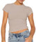 LACOZY Women's Short Sleeve T-Shirt Sexy Crop Top Y2K Fashion Aesthetic Clothes Outfit Club Party Streetwear Taupe S