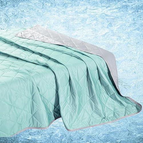 kühldecke für Menschen Sommerdecke mit Arc-Chill Q-Max>0,43 Kühlfasern Selbstkühlende Decke in warmen Nächten kühl zu bleiben für Besseren Schlaf Atmungsaktive Weiche Wohndecke Reisedecke Babydecke