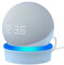 Agandax Tischständer für Echo Dot 5. Generation, Zubehör mit eingebautem für Echo Dot 4, Kabelmanagement, Tischhalterung mit Lichtleiter, Ständer Halterung für Echo Dot 5. Gen (2022) (Graublau-1Pack)