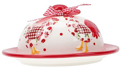 BESTonZON Crushed Chicken Butter Dish Ceramic Butter Plate Porcelain Dinner Plate Ceramic Butter Pot Butter Server Bowls Cookie Butter Butter Butter Ceramics Rectangle