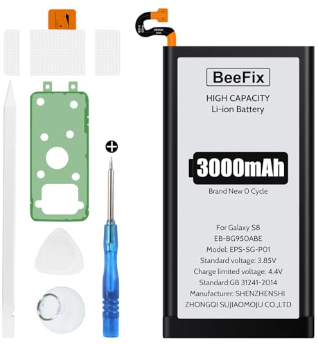 Akku für Samsung Galaxy S8, 3000mAh Ersatzakku mit hoher Kapazität für Galaxy S8(EB-BG950ABE) mit professionellen Reparaturwerkzeugen