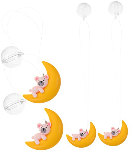 BUGUUYO 4 Stück Aquarium Schwimmend Hängend Künstliches Bewegliches Dekor Bären-actionfigur Betta-Spielzeug Für Kleine Panzer Bär Figur Weiches Gummi Kleiner Fisch Welt Der Panzer
