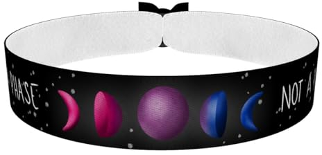 Bisexuell - Its not a phase Stoffarmband - Wasserfest & Langlebig - LGBTQ Armbänder - Pride Accessoires - Farbenfrohes Unisex Armband - Handgemachte Armbänder - Geschenkideen LGBTQ