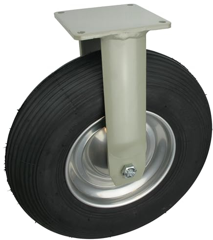 Rollentechnik Rollentechnik Bockrolle Rad Luftreifen Ø300x100 mit Rollenlager & Anschraubplatte Bauhöhe 408mm Tragfähigkeit 200 kg