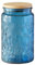 ANSQU 1000ml Blue Glass Canister, Candy Jar with Lid, Vintage Colored Mason Jars for Kitchen Decorative Jar for Coffee Tea Candy Cookies, Cute Jars (Blue, 1 Pack)