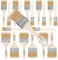 Wesquer Chip Brush 24 Pack Disposable Paint Brushes 1 2 3 (8 Pieces per Size) Cheap Natural Bristle Paint Brushes for Glues, Varnish,Wood Stain,Furniture Paint Brush,Painting Walls