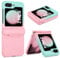 DOMAVER Case for Samsung Galaxy Z Flip5, Slim Fitwith Zipper Protection Thin TPU Anti-Slip Silicone Protective Girls Women Men Phone Cover for Samsung Z Flip5 5G, Pink-Green