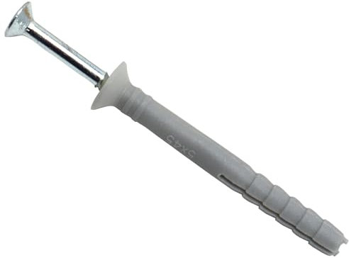MasonMate MAMHF545 Nylon Hammer-in Fixing 5 45mm Box of 200, Grey