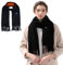 Beheizter Schal für Frauen Männer, Winter elektrische Wärme Schals, USB Recharge Heizung Wrap mit 3 Heizstufen, schwarz Heizkissen für Nackenschmerzen Relief Thermal Halstuch Indoor Outdoor (Schwarz)