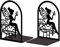 Peacoblue Support de Serre-Livres en MéTal pour éTagèRes DéCoratives, 13,5 X 8,9 X 19,8cm, Moderne, Robuste, Serre-Livres D'éTude, Support pour éTagèRe de Bureau, 1 Paire (FéE Et Champignon)