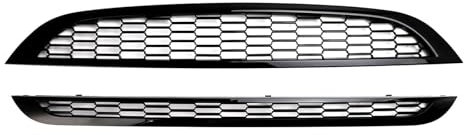 DZSHONGXINSM Kühlergrill 2PCS Honeycomb Mesh Front Grill Grille Für Mini Für Cooper Für R50 R52 Für R53 2002 2003 2004 2005 2006 Auto Zubehör Nieren Doppel Bar Front Grille
