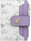 Farcauo Portemonnaie Damen Geldbeutel Frauen Geldbörsen Klein Damen Portemonnaie Mini Geldbörse mit lila Blumen Design für Frauen Klein Portmonee mit Ausweisfach und Kartenhüllen
