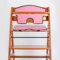 Universal Hochstuhl Sitzkissen und Rückenpolster Set, 2-teilig, in Rosa, Innenfüllung Schaumstoff, Aussenbezug Polyester, Aussparung für 5-Punkt Gurtsystem, Holzhochstuhl Sitzauflage Polster Stuhl
