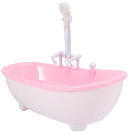 ibasenice Mini Bañera De Hidromasaje para Muñecas Rociador De Ducha Juguete De Baño Eléctrico para Decoraciones De Cumpleaños Luna