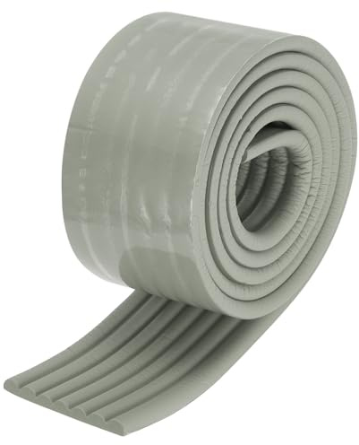 sourcing map Bunk Bed Ladder Pad, 2m NBR Self-Adhesive Corner Edge Protector Soft Furniture Corner Guard for Ladder Table Desk Edge, Gray