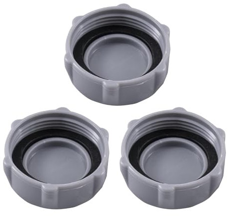 Tapón de válvula de drenaje de P6H1158 Robusto Accesorios de piscina Compatible con el sistema de válvula de drenaje P01006 (Gris, lote de 3)