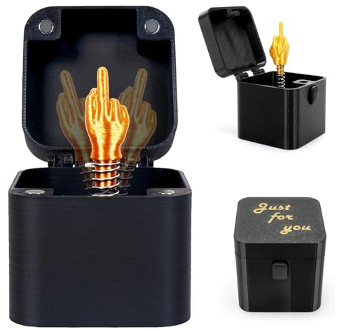 CelestiMingle Mittelfinger-Überraschungs-Geschenkbox (C) | 3D Pop-up-Streichspielzeug für Erwachsene, lustige Mittelfinger-Box, witziges Gag-Geschenk für Freunde, Party & Wichteln