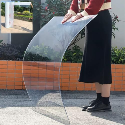Transparent Polycarbonate Greenhouse Panels - 1.5mm Durable Plastic Sheets for Roofs, Outdoor Canopies, Garden Covers, Windows & Doors (0.5m x 4m) - UV Resistant, Lightwe