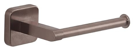 Gedy Tonga Toilettenpapierhalter für Badezimmer, Roségold, Edelstahl, selbstklebend, ohne Bohrer, 14,3 x 6,9 x 4,7 cm