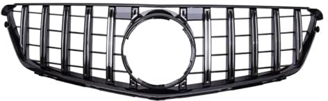 Nieren Schwarz Kühlergrill Sportgrill Für Benz C W204 Und Für AMG GT (Facelift 2007–2014) Front Grille(Silver Colour)
