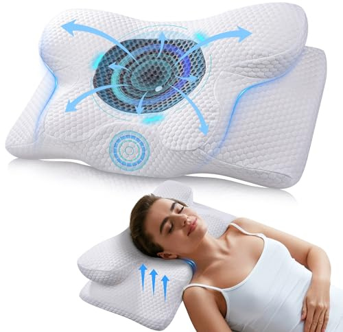 Oreiller Ergonomique Cervical, Oreiller Memoire Forme, 60 x 34 x 10/13cm | Orthopédique Cervicales pour Les Dormeurs sur Le côté, Le Dos et Le Ventre, Coussin pour Le Soulagement des Douleurs
