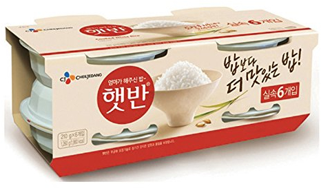 CJ Cooked White Rice (Hetbahn) 210g (Pack of 6)