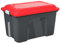 SUNDIS | Malle de Rangement LOCKER avec Couvercle - 60 Litres - Noir et Rouge