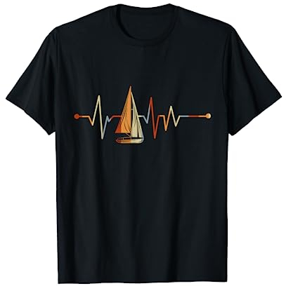 Segler Geschenk Segelboot Meer Herzschlag Segeln T-Shirt