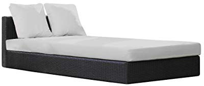 Polsterauflage nach Maß für Gartenliege Sauna mit wasserabweisenden Outdoor Bezug + PU Schaum RG35 Saunaauflage Liegenauflage Topper Sonnenliege Auflage für Liegestuhl (Wunschmaß bis 60x200x7 cm)