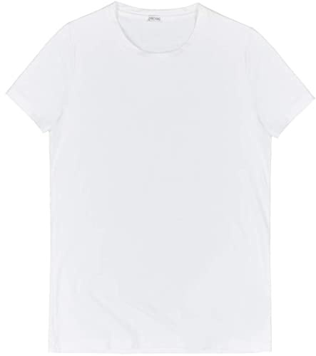 HOM, Herren, T-Shirt U-Ausschnitt Supreme Cotton, Weiß, XL
