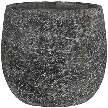 MICA Decorations Thomas Blumentopf - H19 x Ø21 cm - Anthrazit