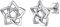 ChicSilver Pentagramm Keltischer Knot Ohrstecker für damen Silber Ohrstecker für Weihnachten Valentinstag Muttertag
