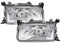 DEPO Set Hauptscheinwerfer Scheinwerfer H4 + Set Satz Links und Rechts Kompatibel mit VW Passat B3/B4 35I Variant 3A5 1988-1993
