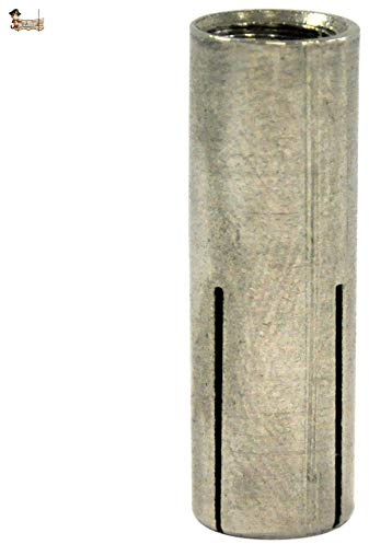 BricoLoco - Tassello di ancoraggio femmina in metallo inox A-2 ad espansione per materiali massicci con filettatura metrica interna (5, tassello femmina M-10)
